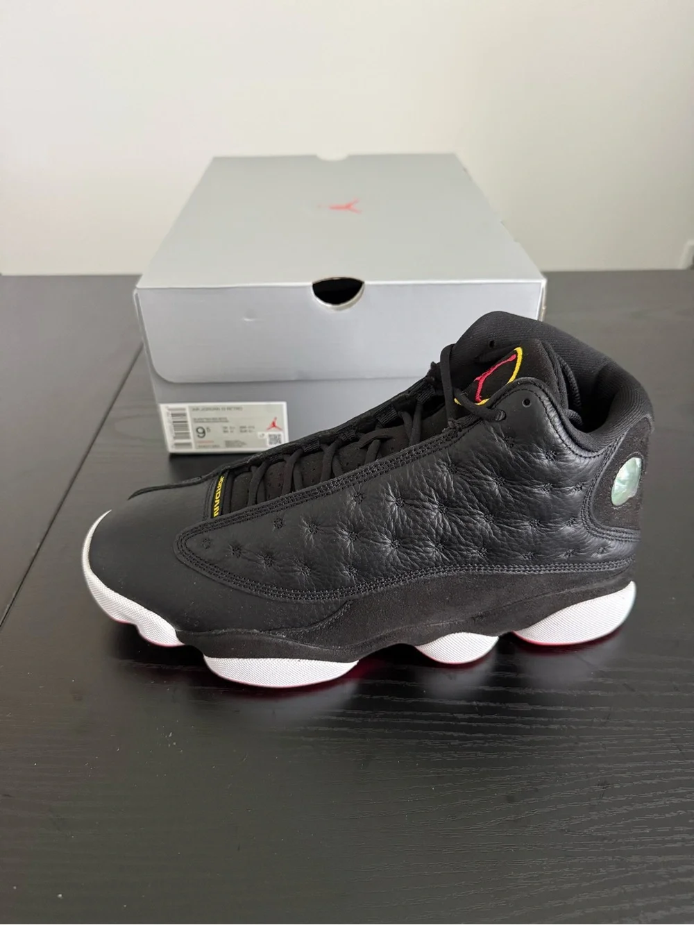 Jordan Retro 13 “Playoffs” Black/White/Red Retro Basketball Sneakers